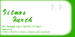 vilmos hurth business card